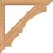 Ekena Millwork Balboa Traditional Smooth Bracket w/ Offset Brace, Western Red Cedar, 5 1/2"W x 38"D x 38"H BKT0604X38X38BOA01SWR - alternate 3